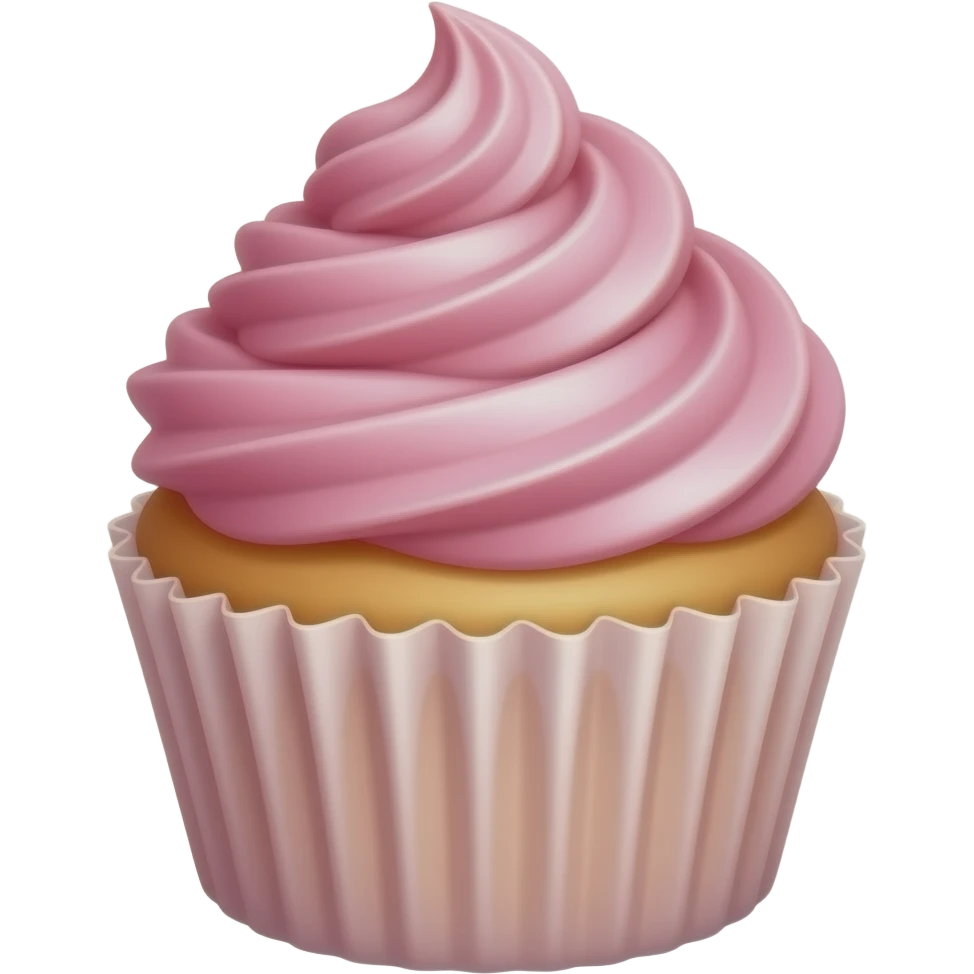 Cupcake with pink icing emoji