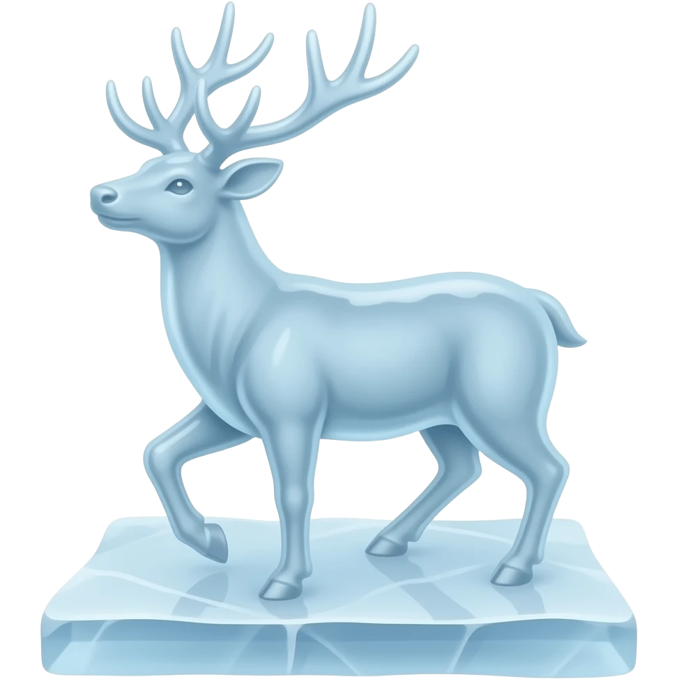 deer ice sculpture emoji