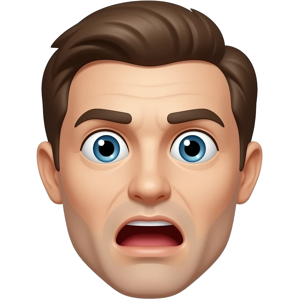 Change trump look into shocking face emoji