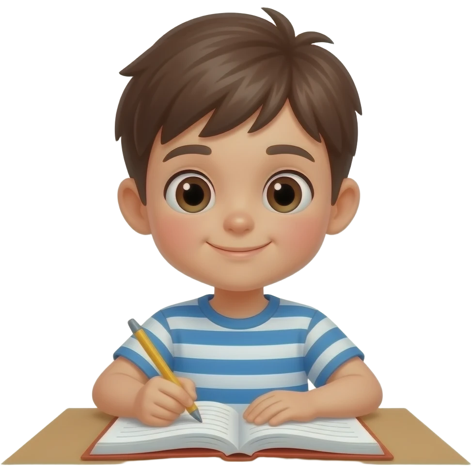 kid does his homework emoji