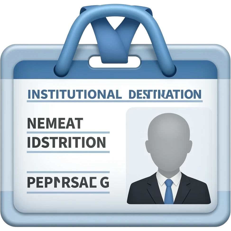 rectangular institutional identification card emoji