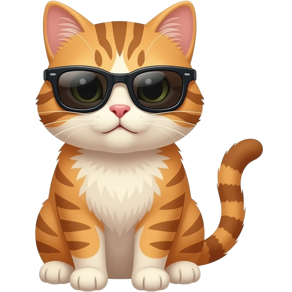 Cat wearing sunglasses emoji
