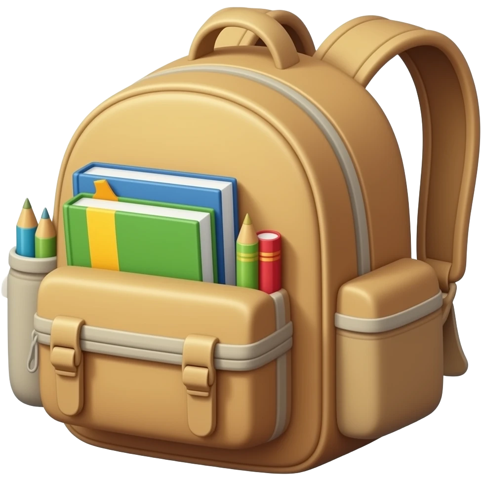 school backpack with books emoji