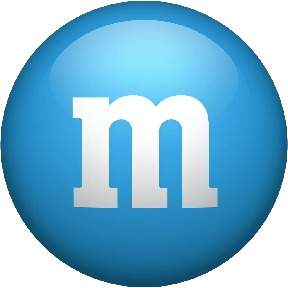 M&M’S blue emoji