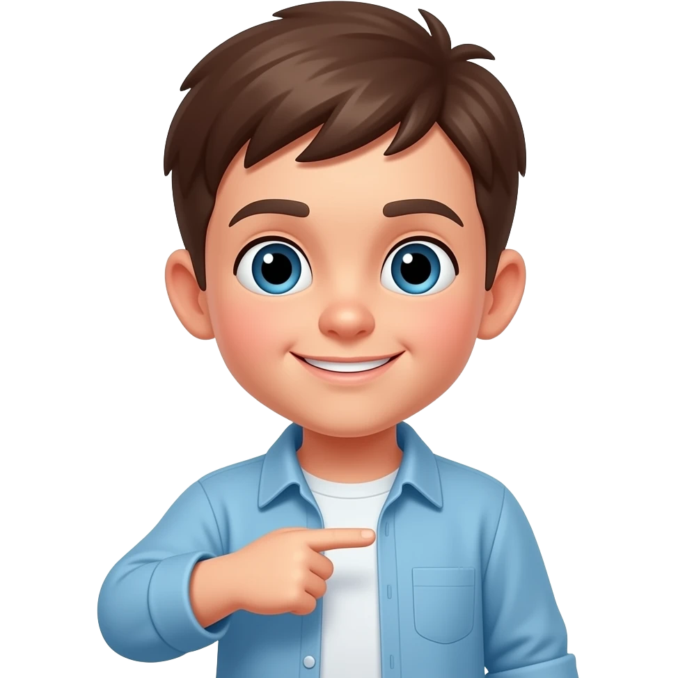 boy points at himself emoji