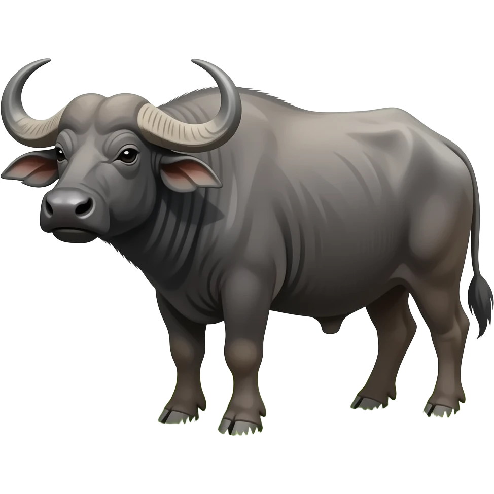 2d cartoon water buffalo emoji | AI Emoji Generator