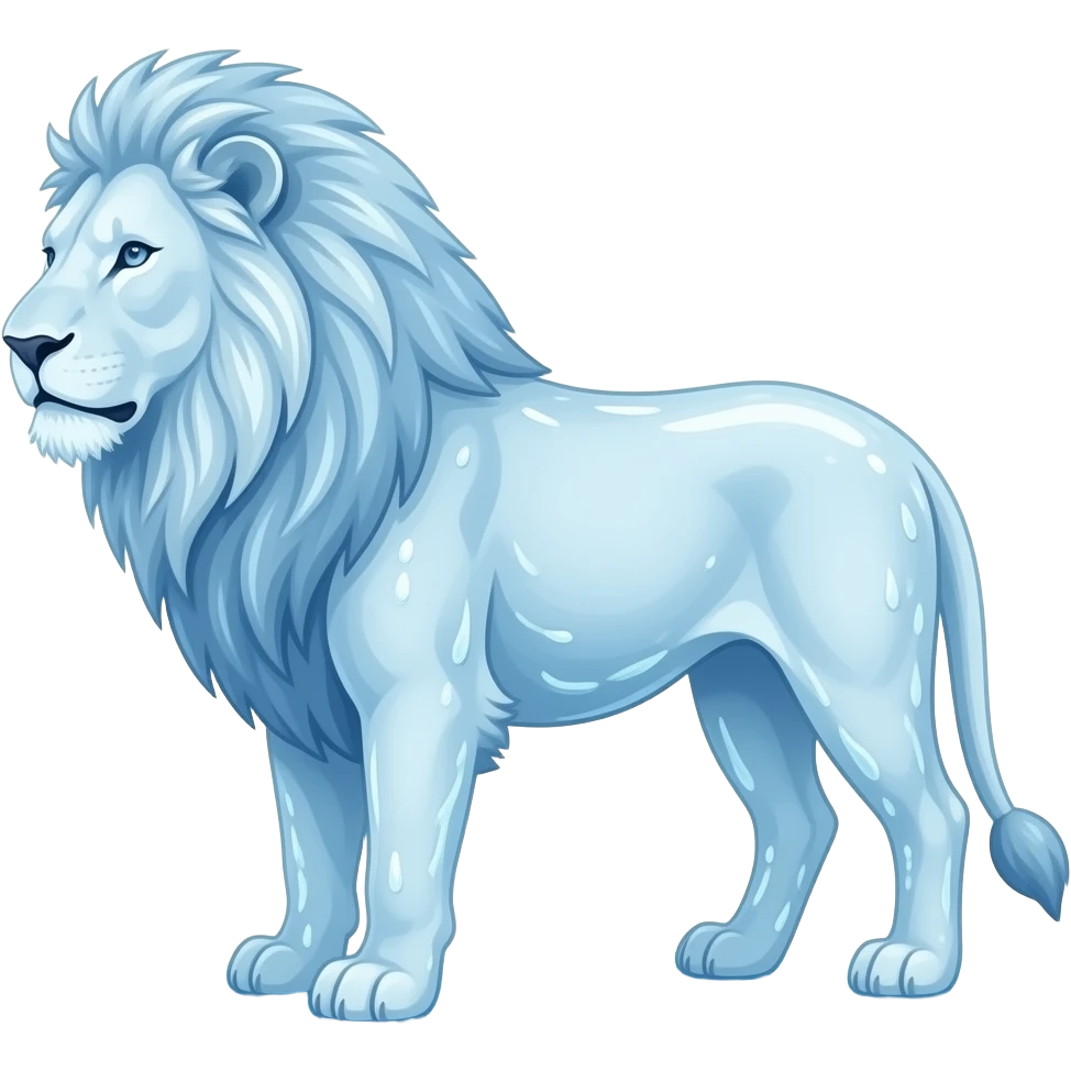 Lion made out of water emoji