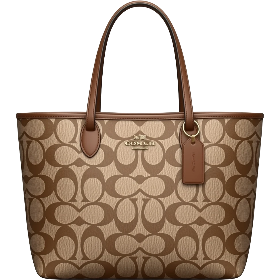 brown and white cow hide print coach teri purse emoji