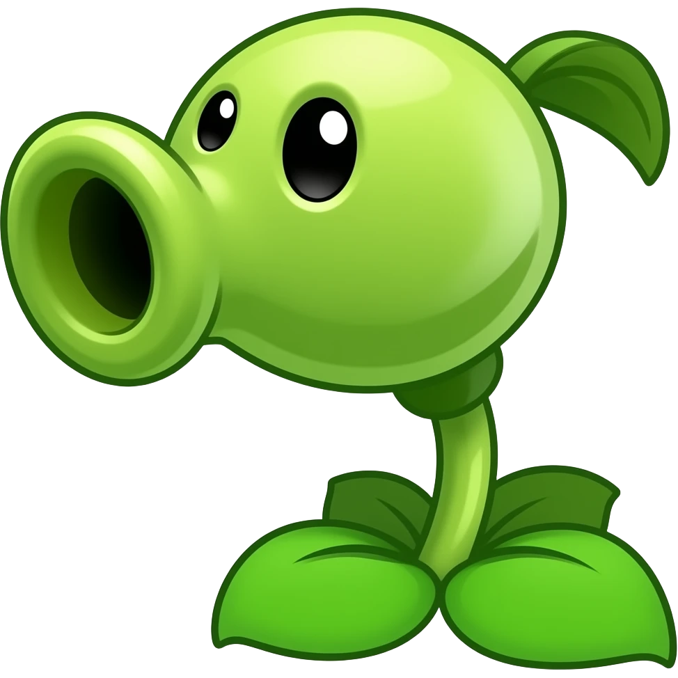 Peashooter from plants vs Zombies emoji