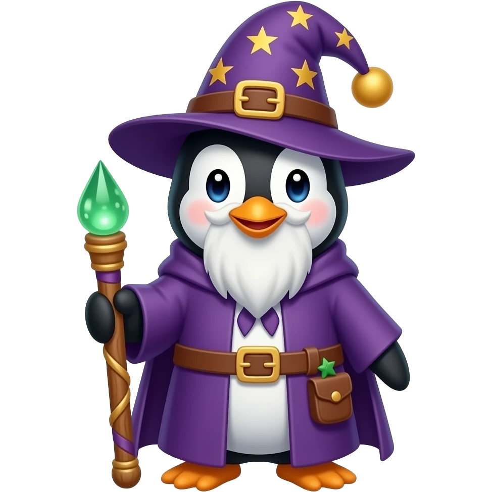 Penguin Wizard emoji | AI Emoji Generator