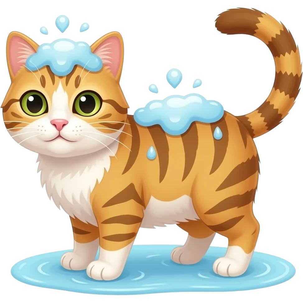 gato bañandose emoji