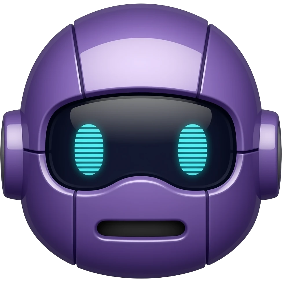 purple robot face emoji