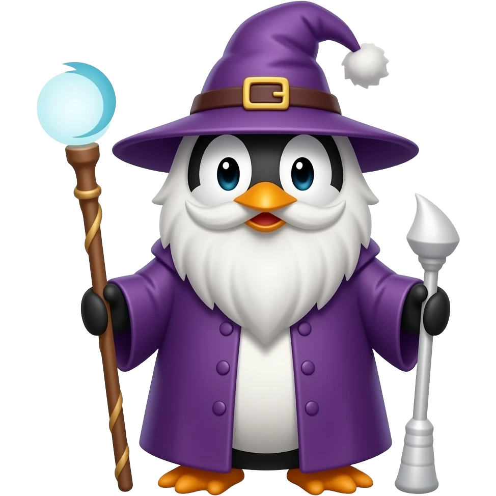 Penguin Wizard emoji
