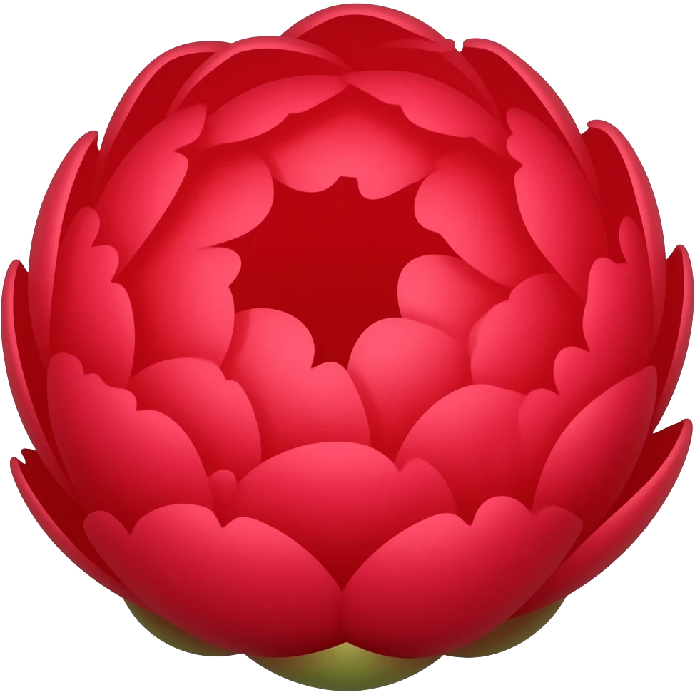 Red peony emoji