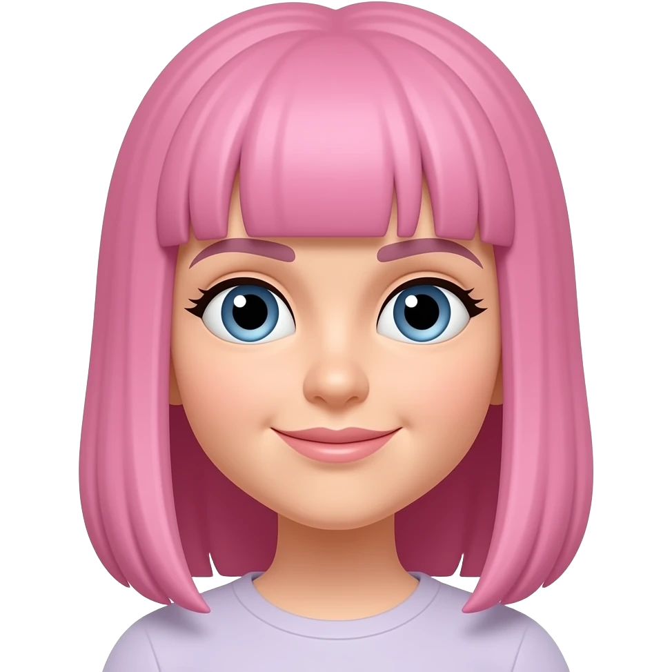 emoji pelo pink cabeza light purple emoji