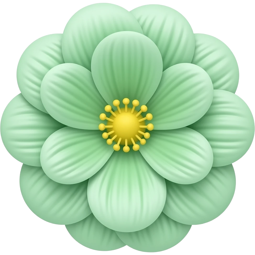mint green flower emoji