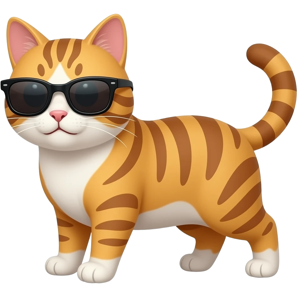 Cat wearing sunglasses emoji