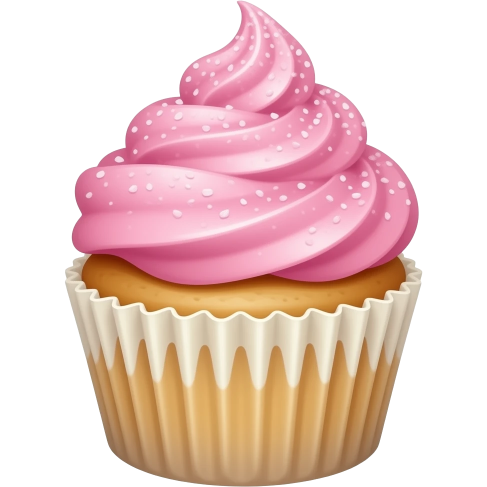 Cupcake with pink icing emoji
