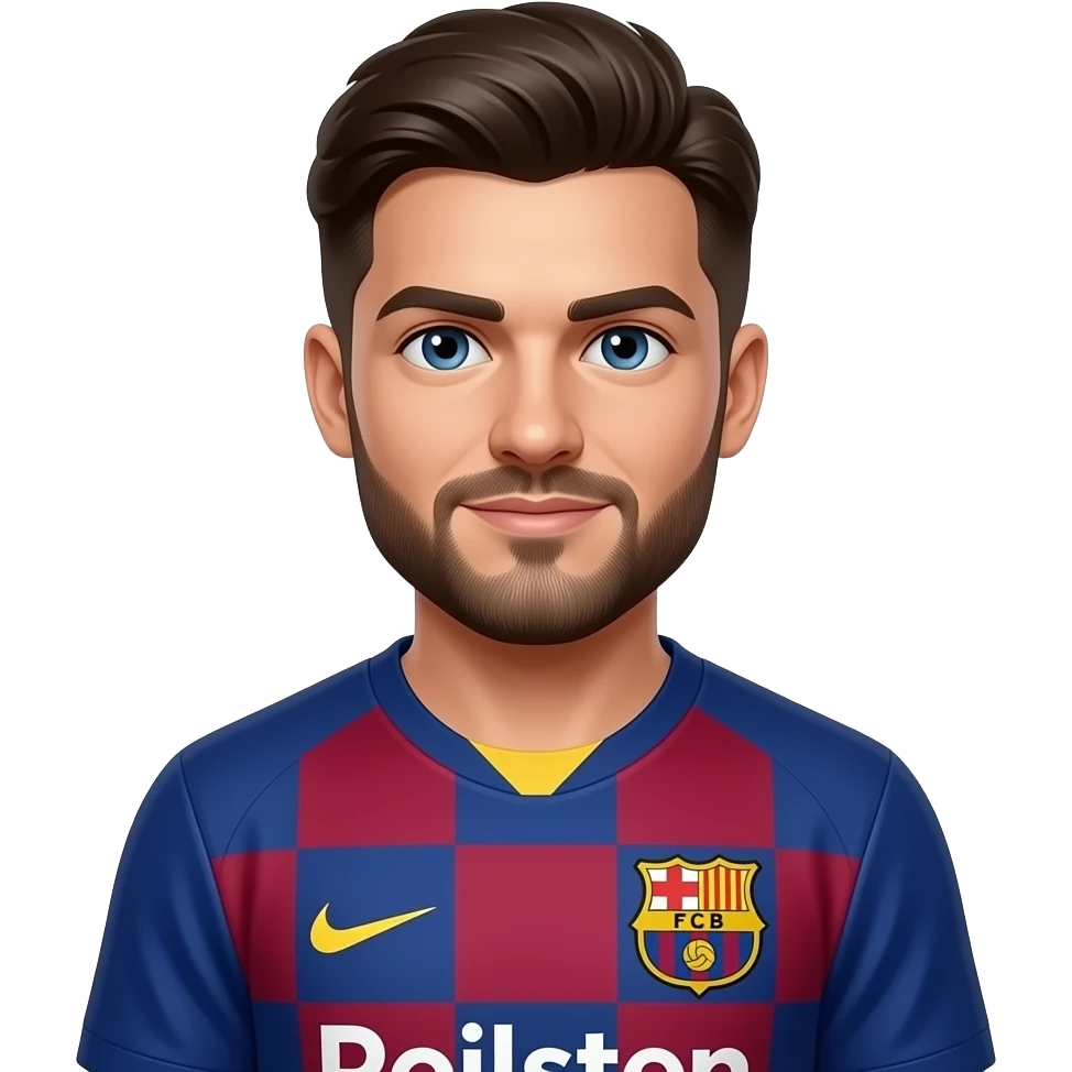 ایموجی مرد در لباس بارسلونا درست کن emoji