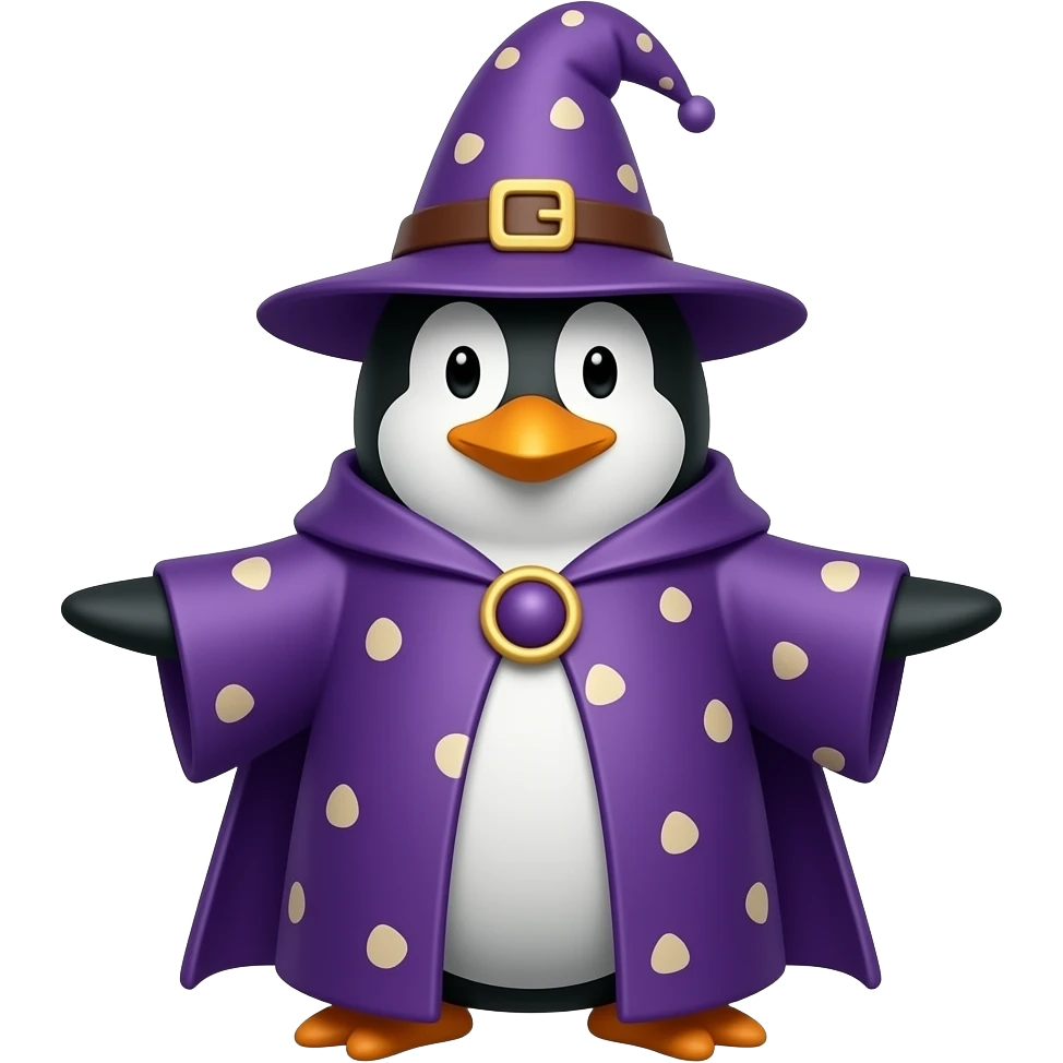 Penguin Wizard emoji