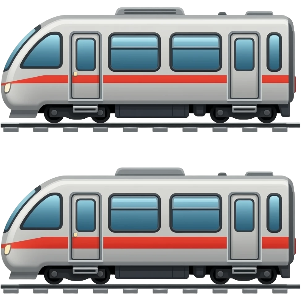 🚄🚃🚃 emoji