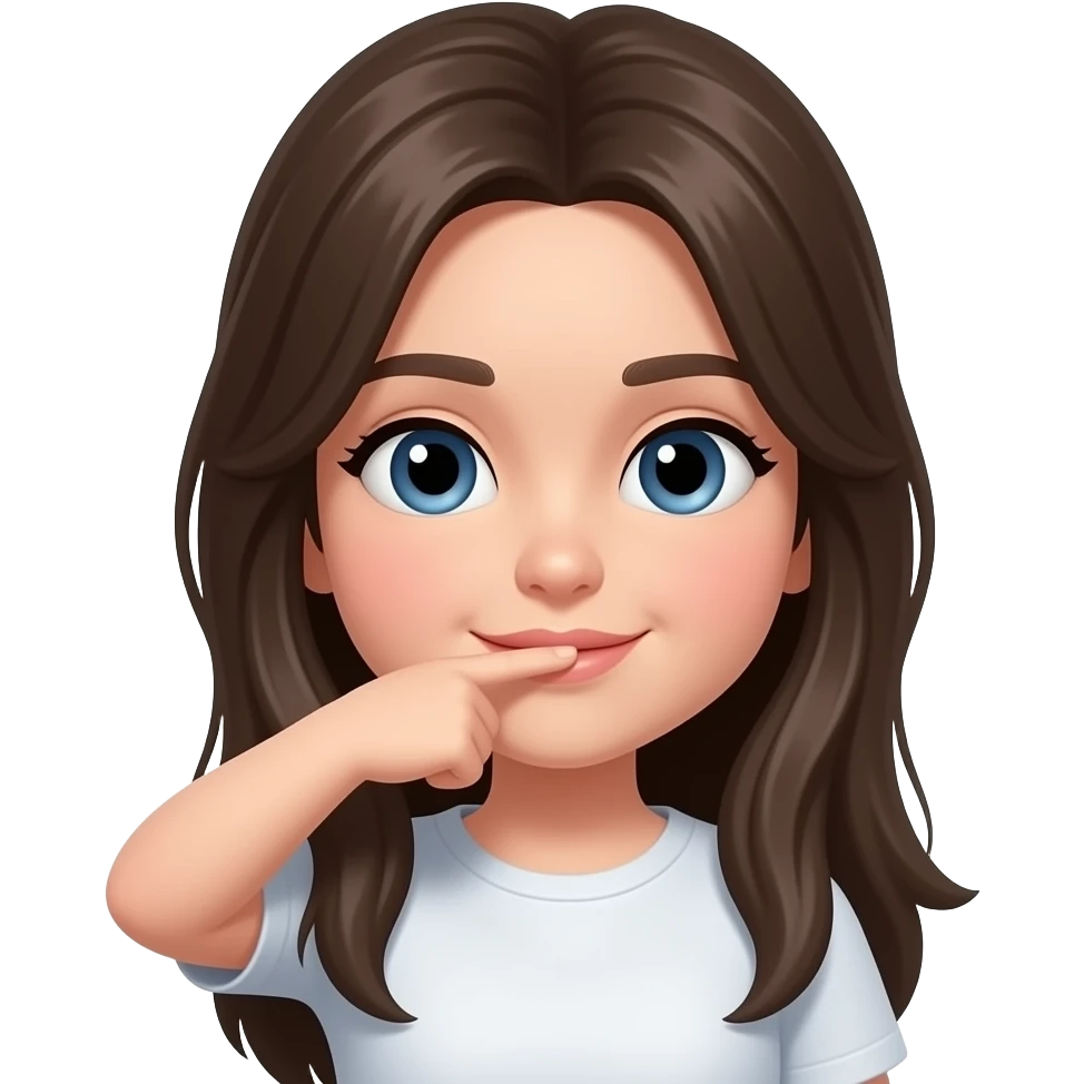 Girl dabbing emoji