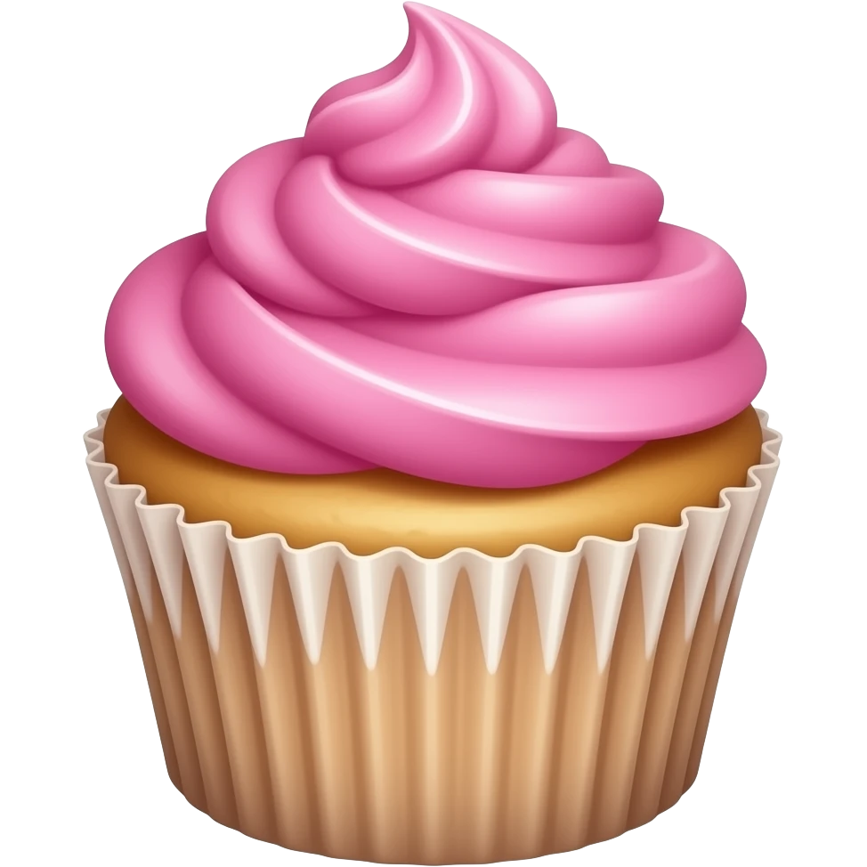 Cupcake with pink icing emoji