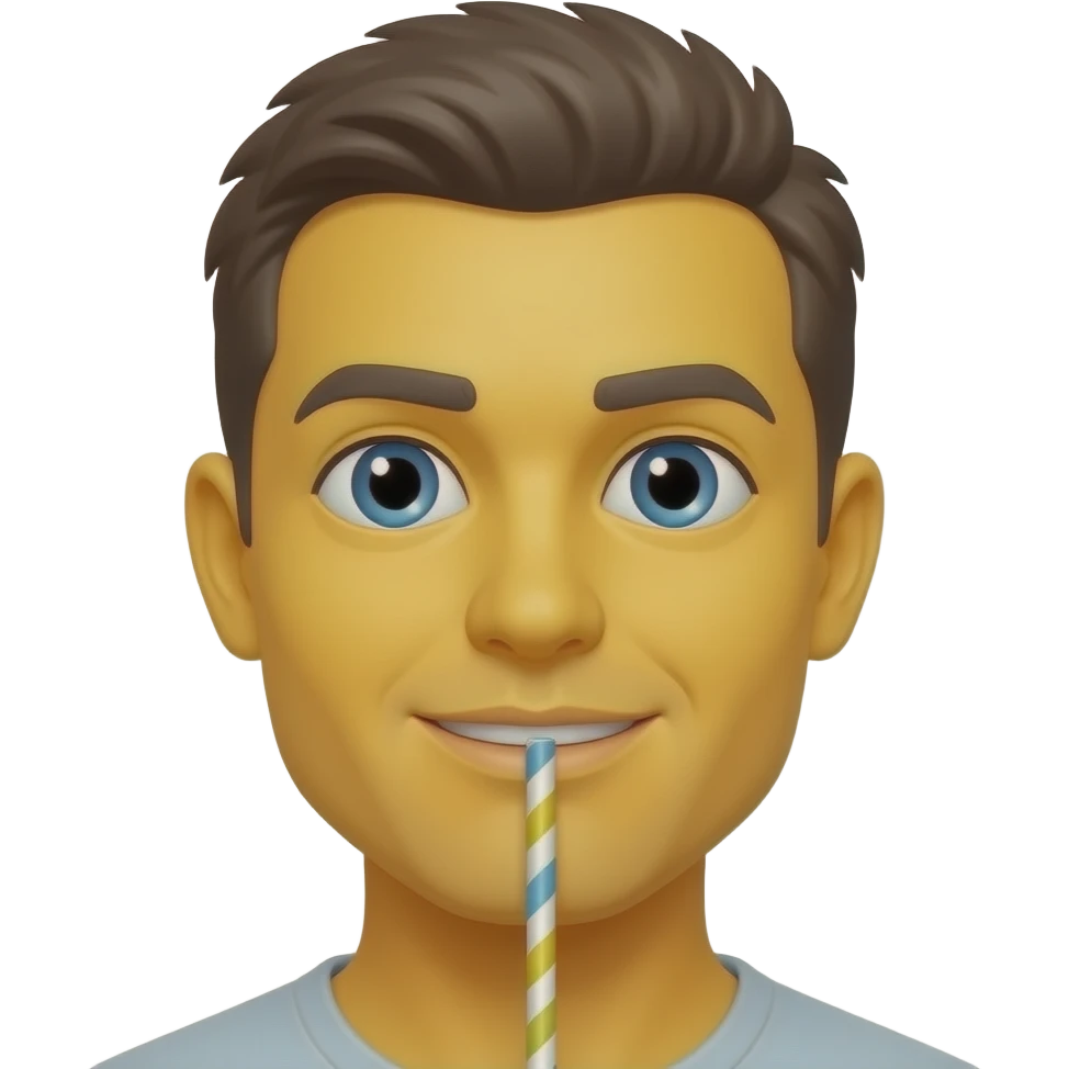 yellow face sucking emoji