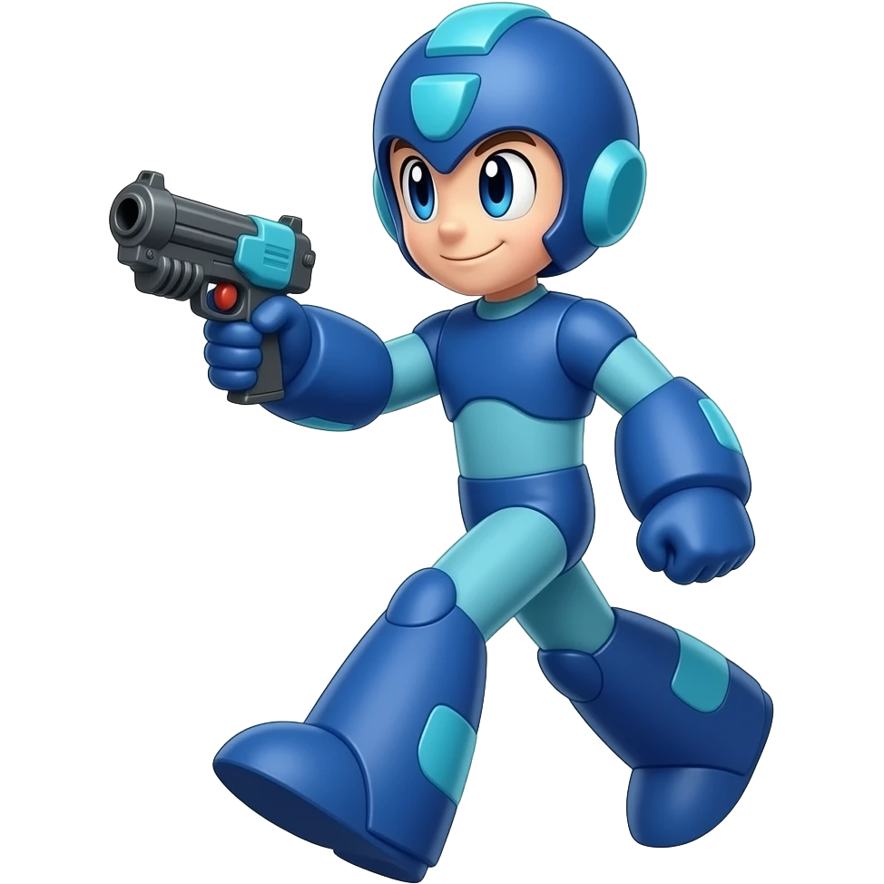 Mega Man is walking emoji