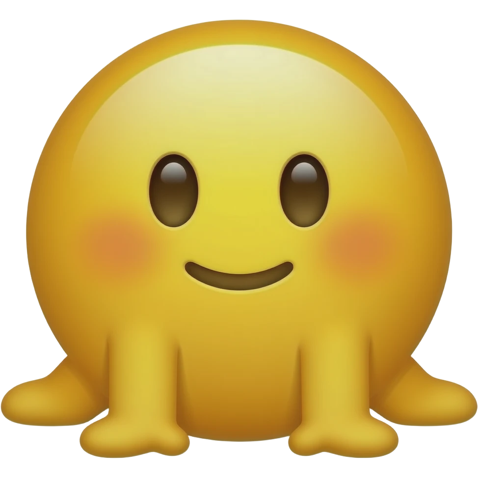a genmoji  logo siting down emoji