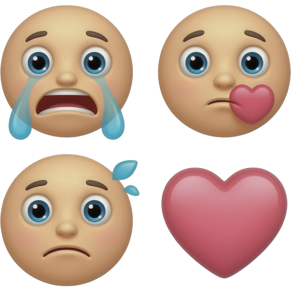😫😮‍💨😘🩷 emoji