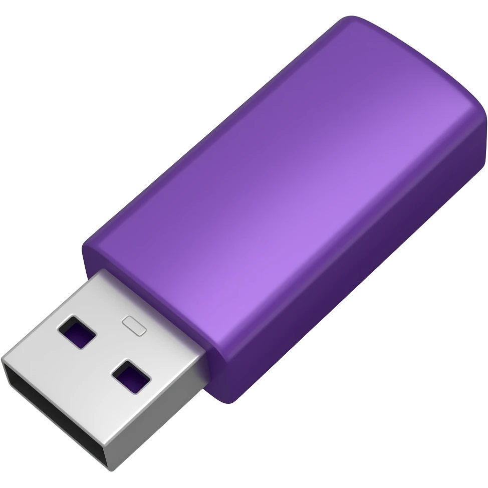 usb drive purple emoji