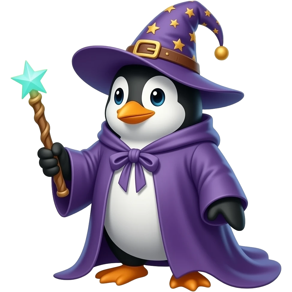 Penguin Wizard emoji