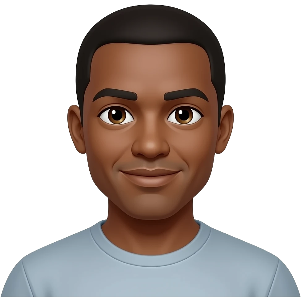 Light skin black man emoji