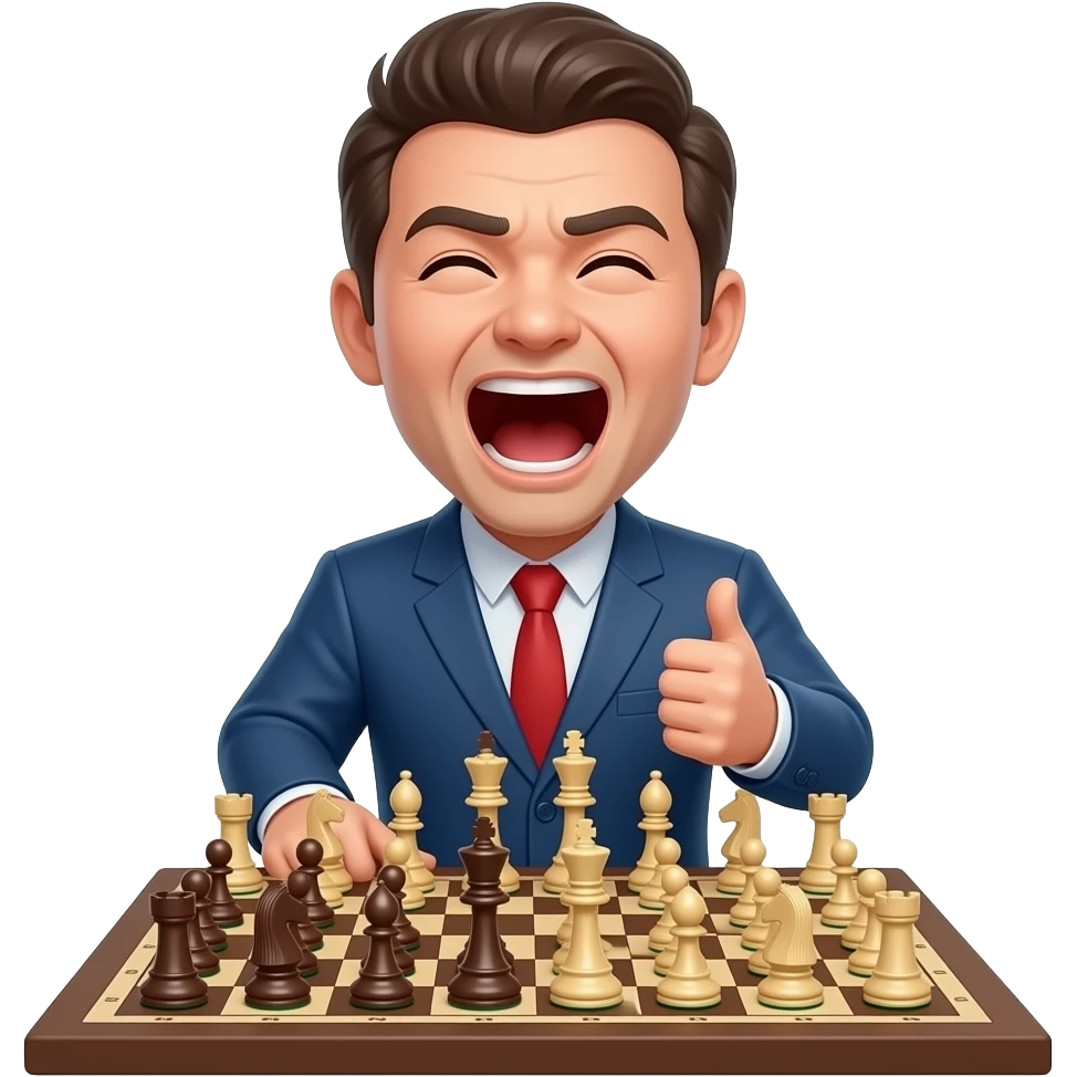 screaming chess emoji