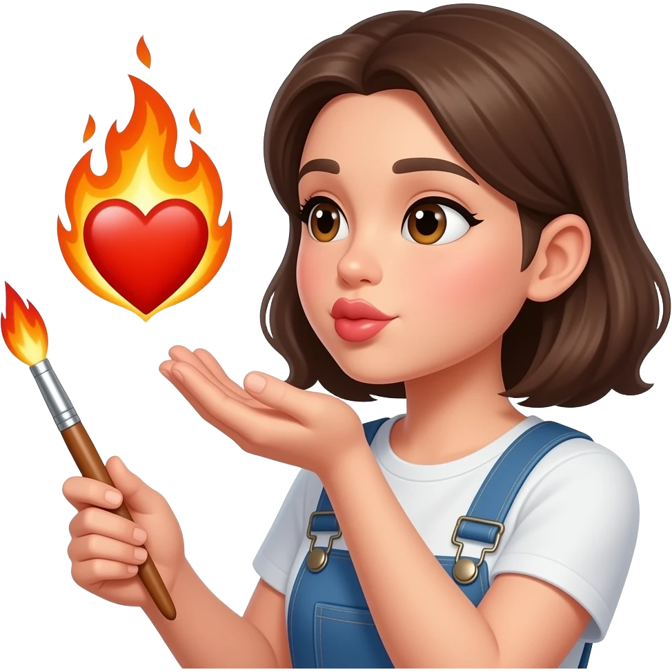 😘❤️‍🔥🖌️ emoji