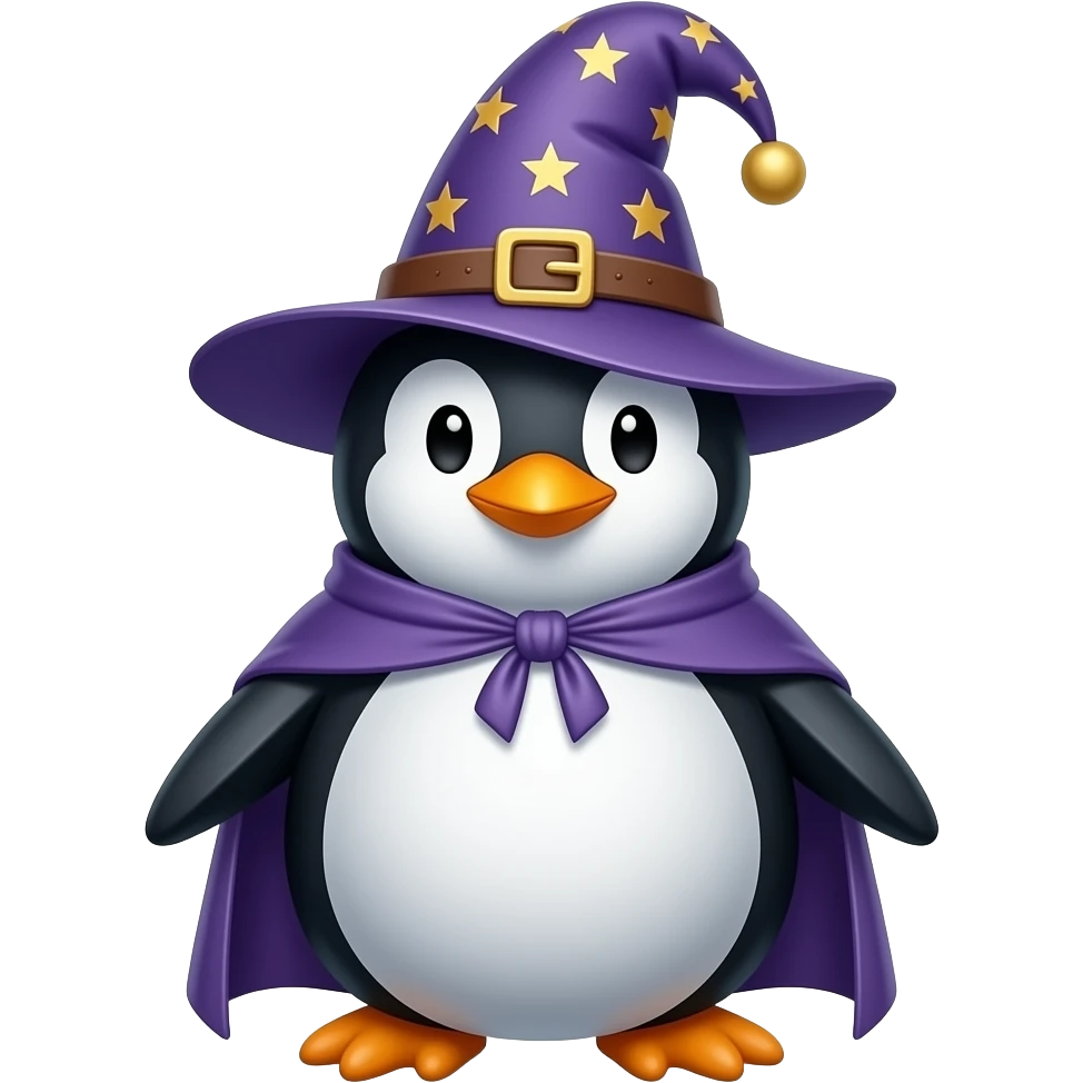 Penguin Wizard emoji