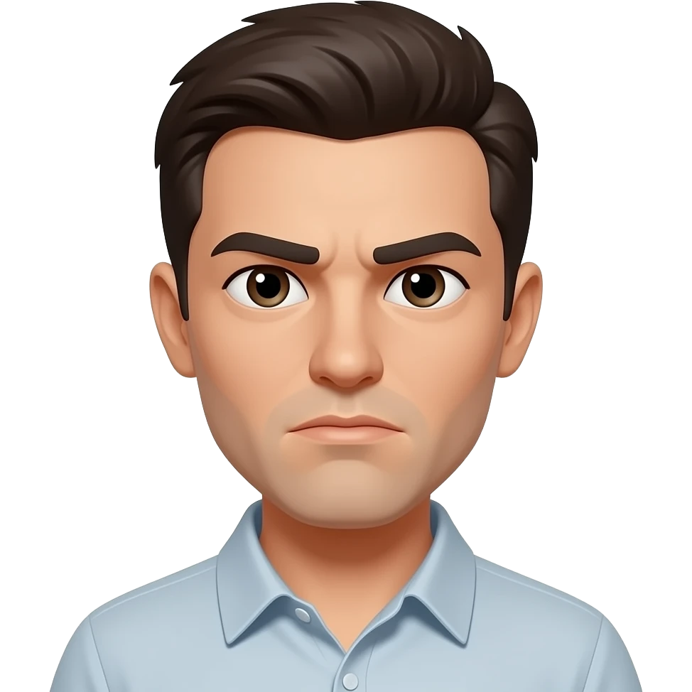 persona con la cara seria emoji