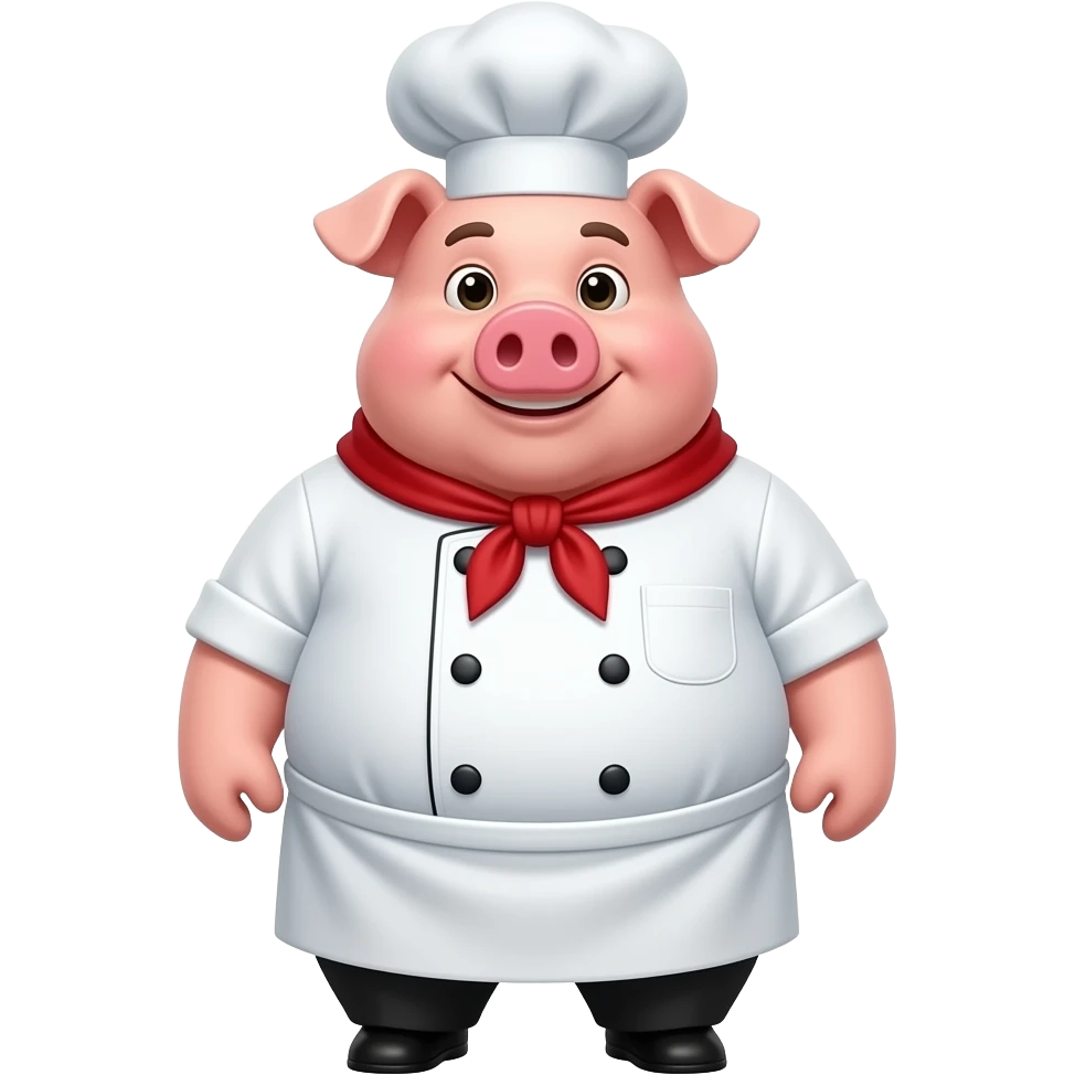 Fat chef pig emoji