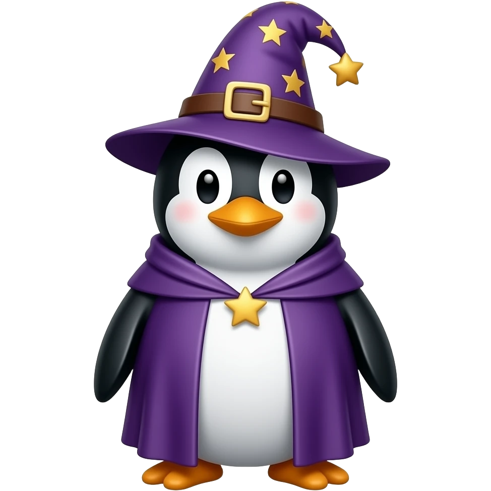 Penguin Wizard emoji