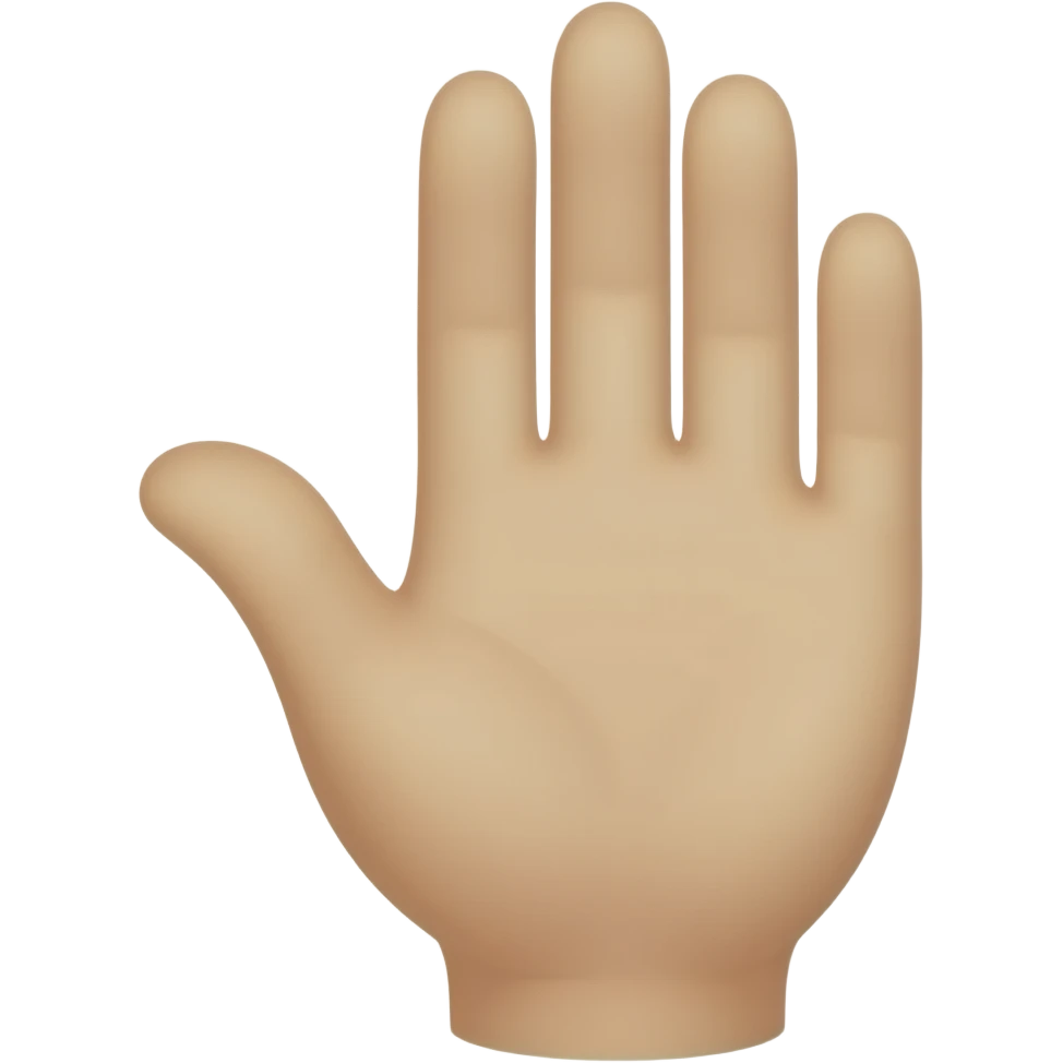 Open hand emoji