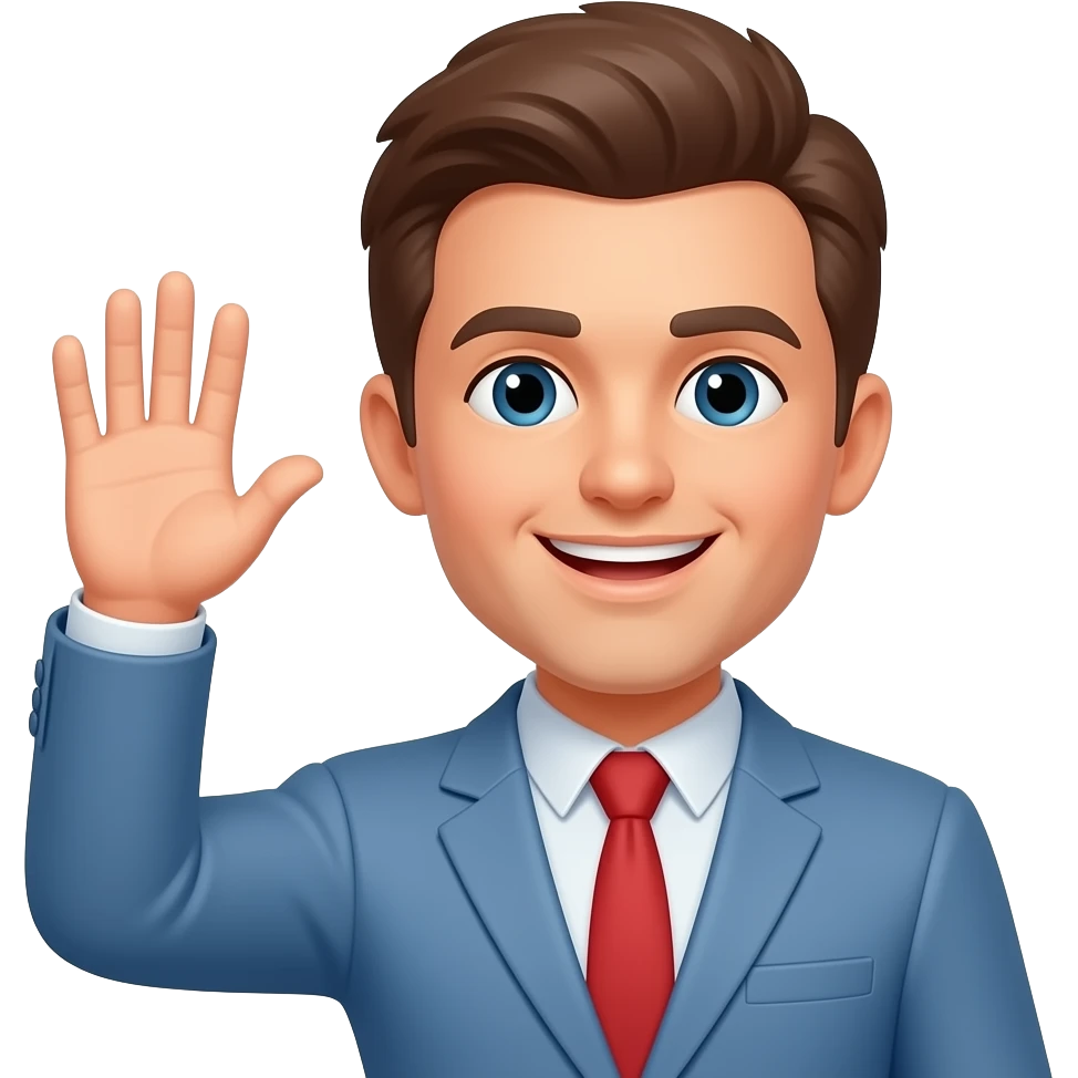Приветствие, машет рукой emoji