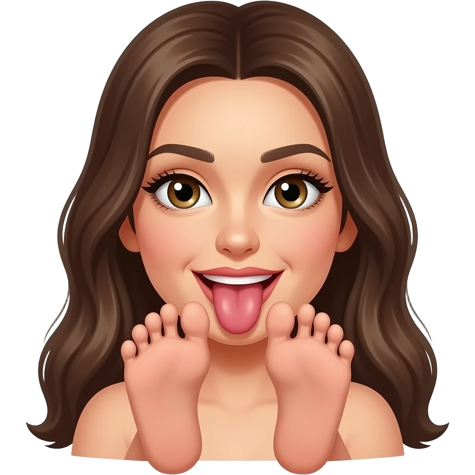 Feet lick female emoji