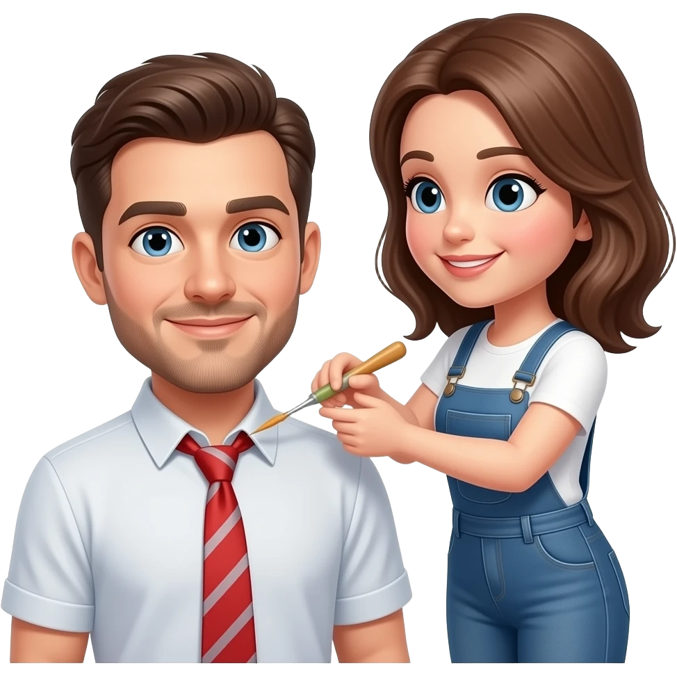 Woman pegging man emoji