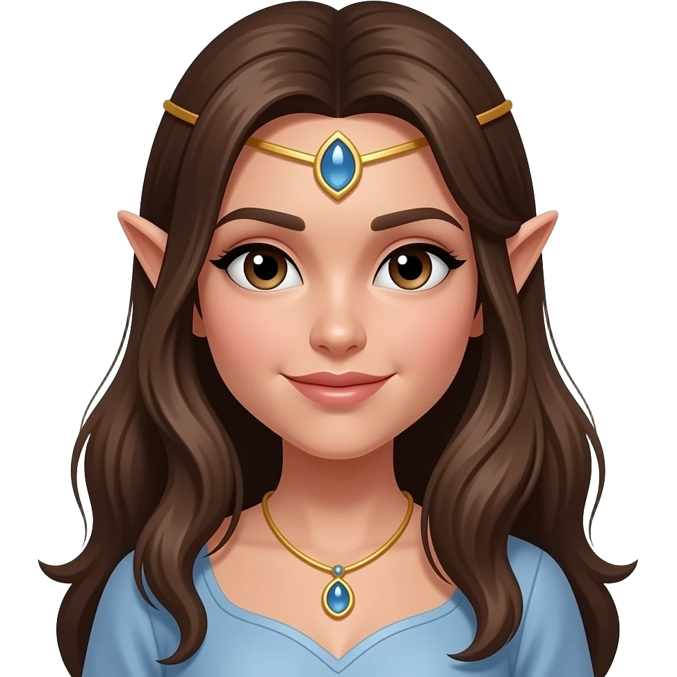 Elven princess brunette emoji