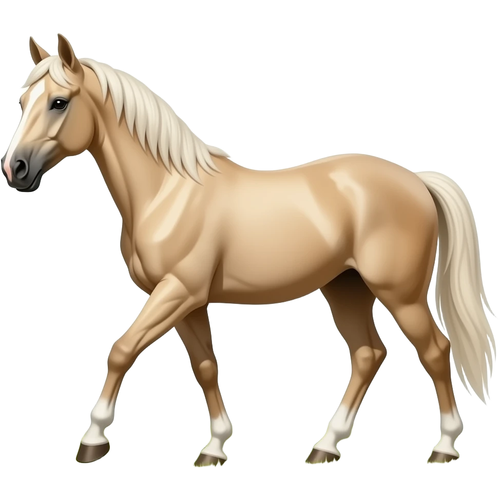 beige walking thoroughbred emoji