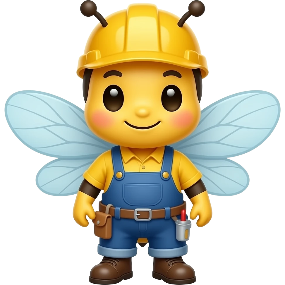 cute cartoon worker bee emoji