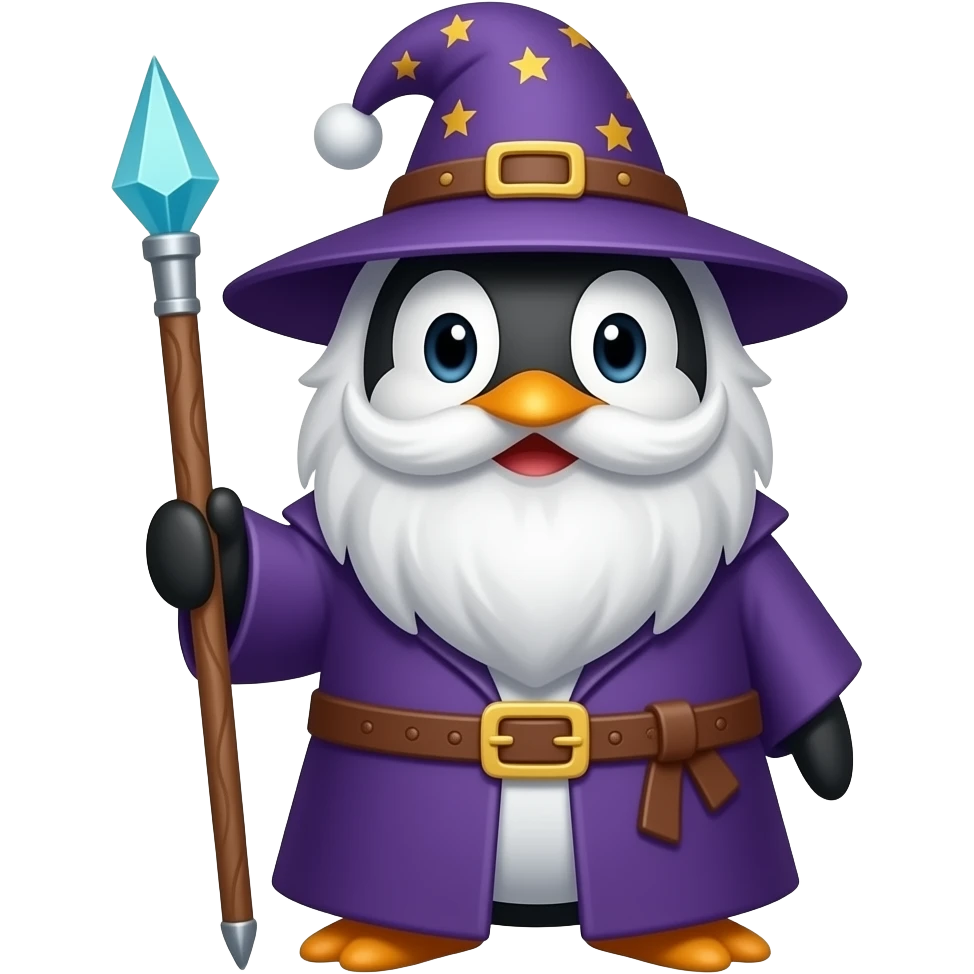 Penguin Wizard emoji