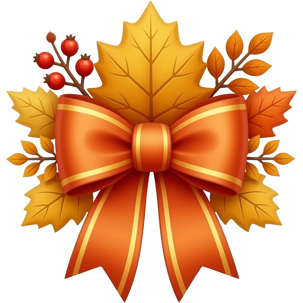 fall theme bow emoji