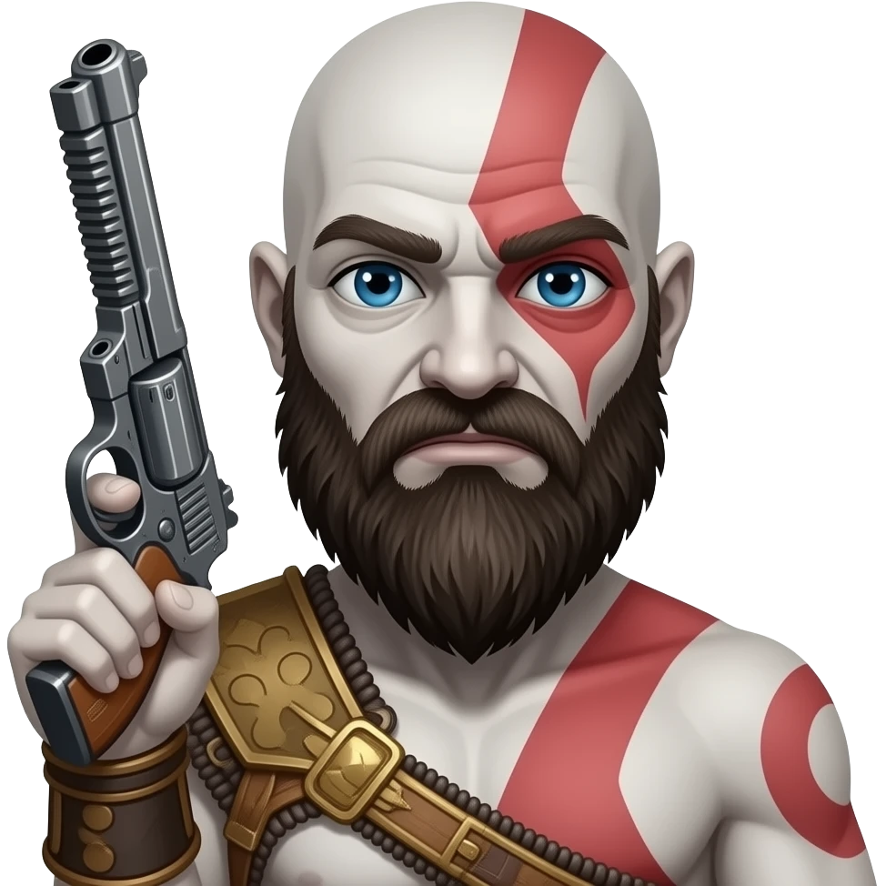 Kratos holding gun emoji